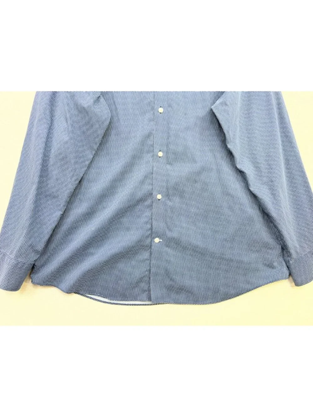 Banana Republic Mens Slim Fit Non-Iron Button Up Shirt XL Blue Geometric Cotton